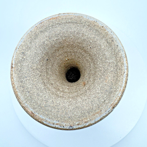 Studio Art Pottery Goblet Chalice Cup Textured Glazed Brown Gray Stoneware #4 - Picture 6 of 10